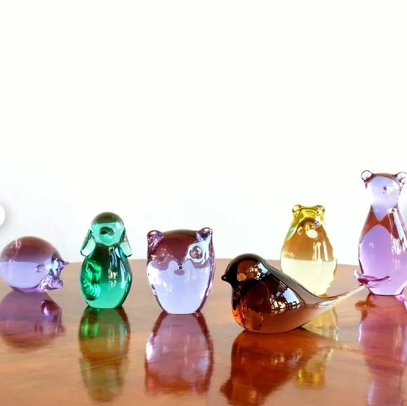 Vintage Miloslav Janku Czech Art Glass Dog Figurine Paperweight Citrine 4" - Picture 2 of 5